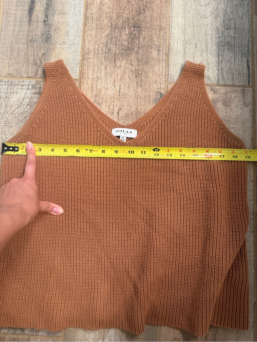 Red Dress Boutique RETRO RADIANCE Brown KNIT TANK TOP - Picture 6 of 8